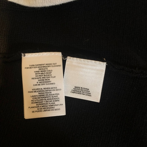 Kasper Black/White Long Cardigan Sweater sz S - Picture 6 of 6